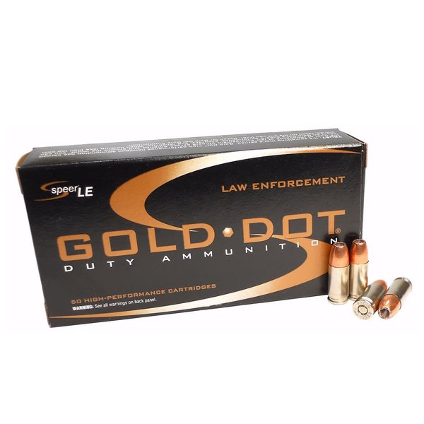 500rds of 9mm 9×19 Ammo 124gr GDHP Speer Gold Dot (53618)