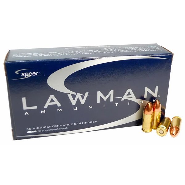 500rds of 9mm 9×19 Ammo 124gr TMJ Speer Lawman (53651)
